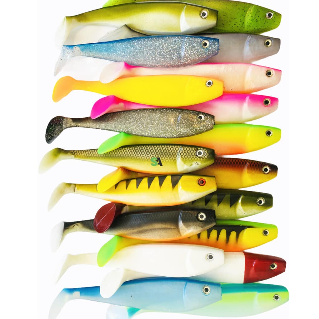 5 leurres souples Orka Double Tail T 10cm mer rivière brochet sandre