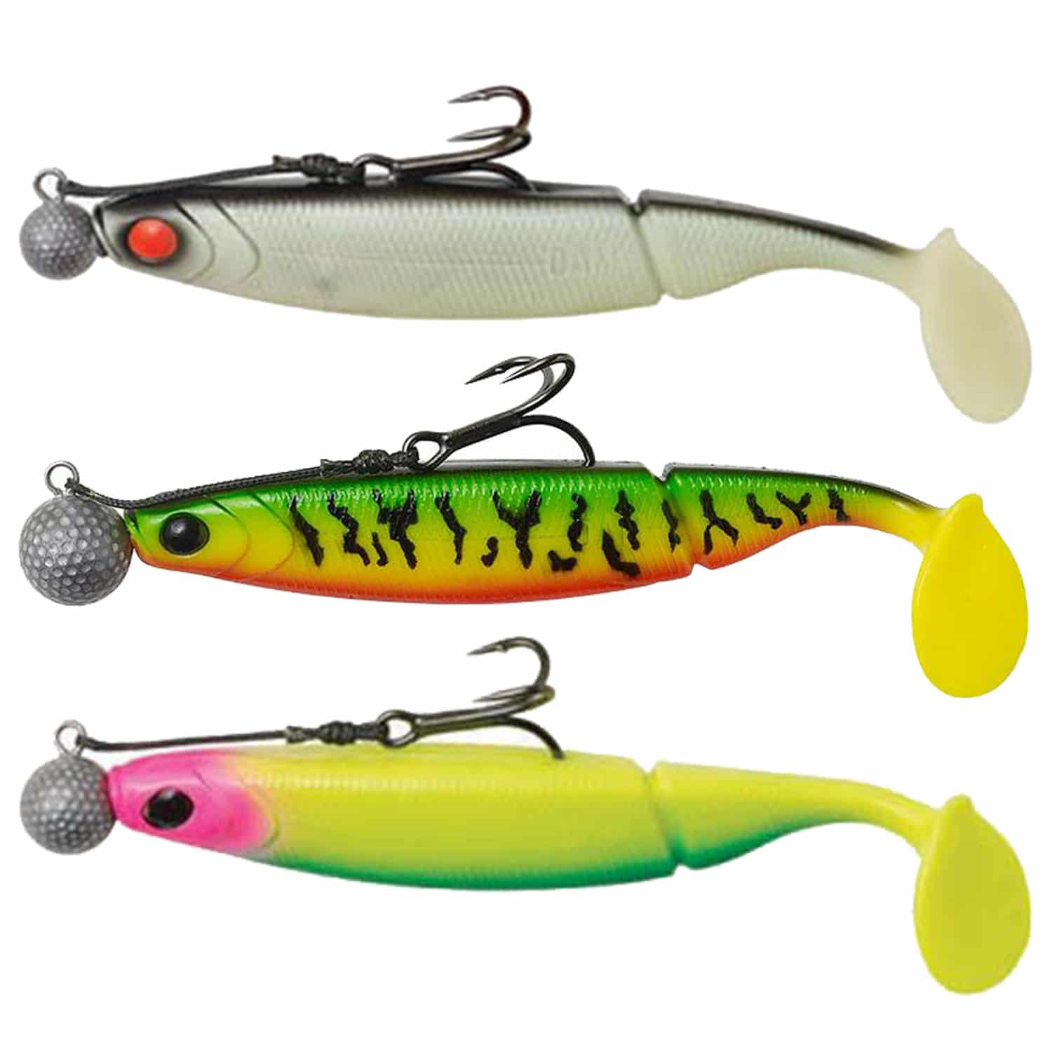 Leurre Souple Flashmer Shad Attack 15cm 66g – Bleu Nacré – Monté