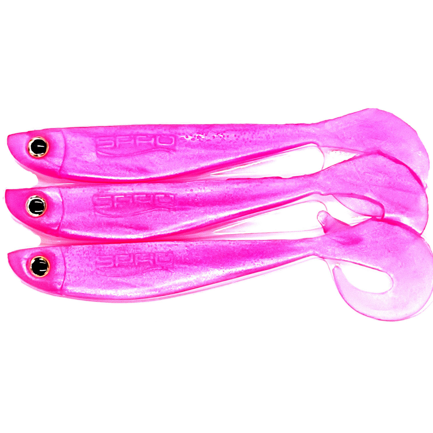 Leurre Souple HS 710 Funky Tail Shads Pink Lady 14cm 3pcs Spro