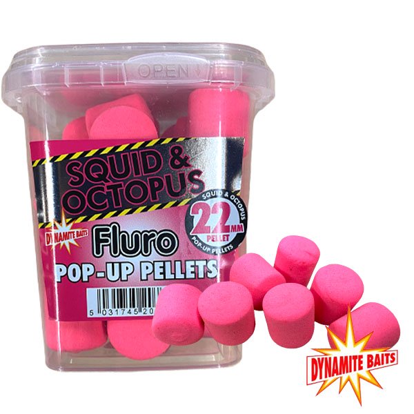 Pellet Squid&Ocotpus Fluro Pop-Ups 162gr 22mm Dynamite Baits