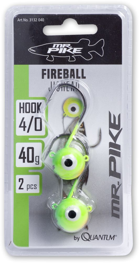 Fire-Ball Jighead Mr Pike Firetiger 4/0 2pcs Quantum