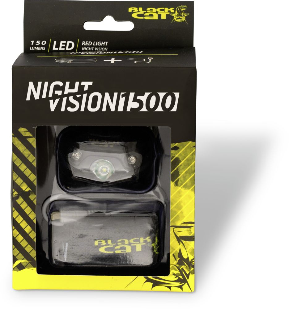 Lampe Frontale Night Vision 1500 Noir/Vert Black Cat (Nouveauté 2022)