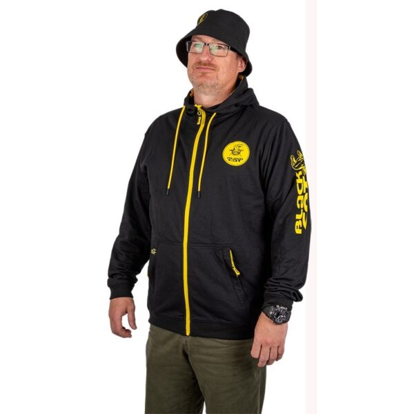 Sweat Homme Black Zipped Hoody Noir Black Cat (Nouveauté 2025)